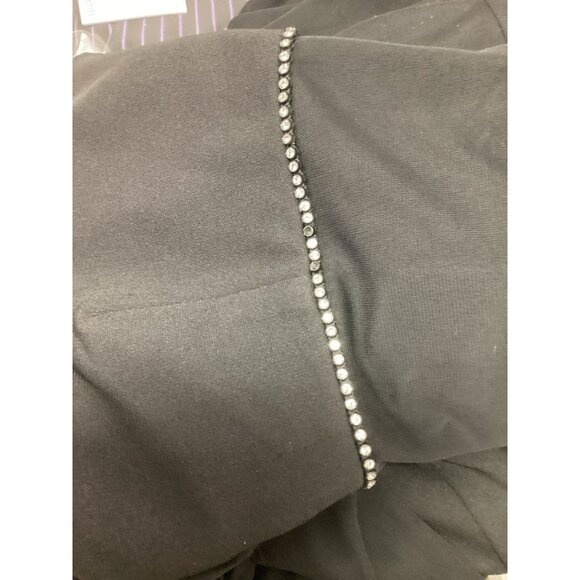 VTG Dave & Johnny Laura Ryner Black Sleeveless Evening Gown Rhinestone Trim 18 - Picture 2 of 7